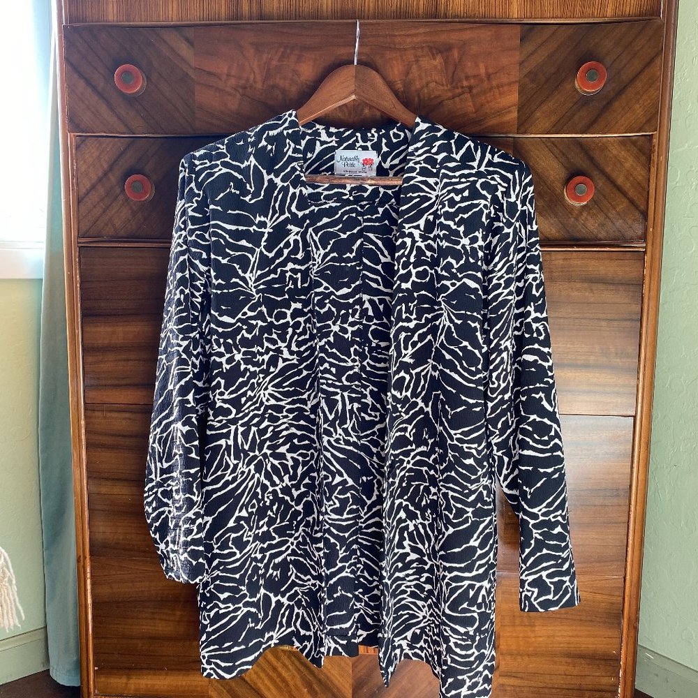 Vintage 80's Hawaiian material blazer with shoulder pads